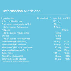 Informacion nutricional multivitaminico para subir las defensas InmunoUp
