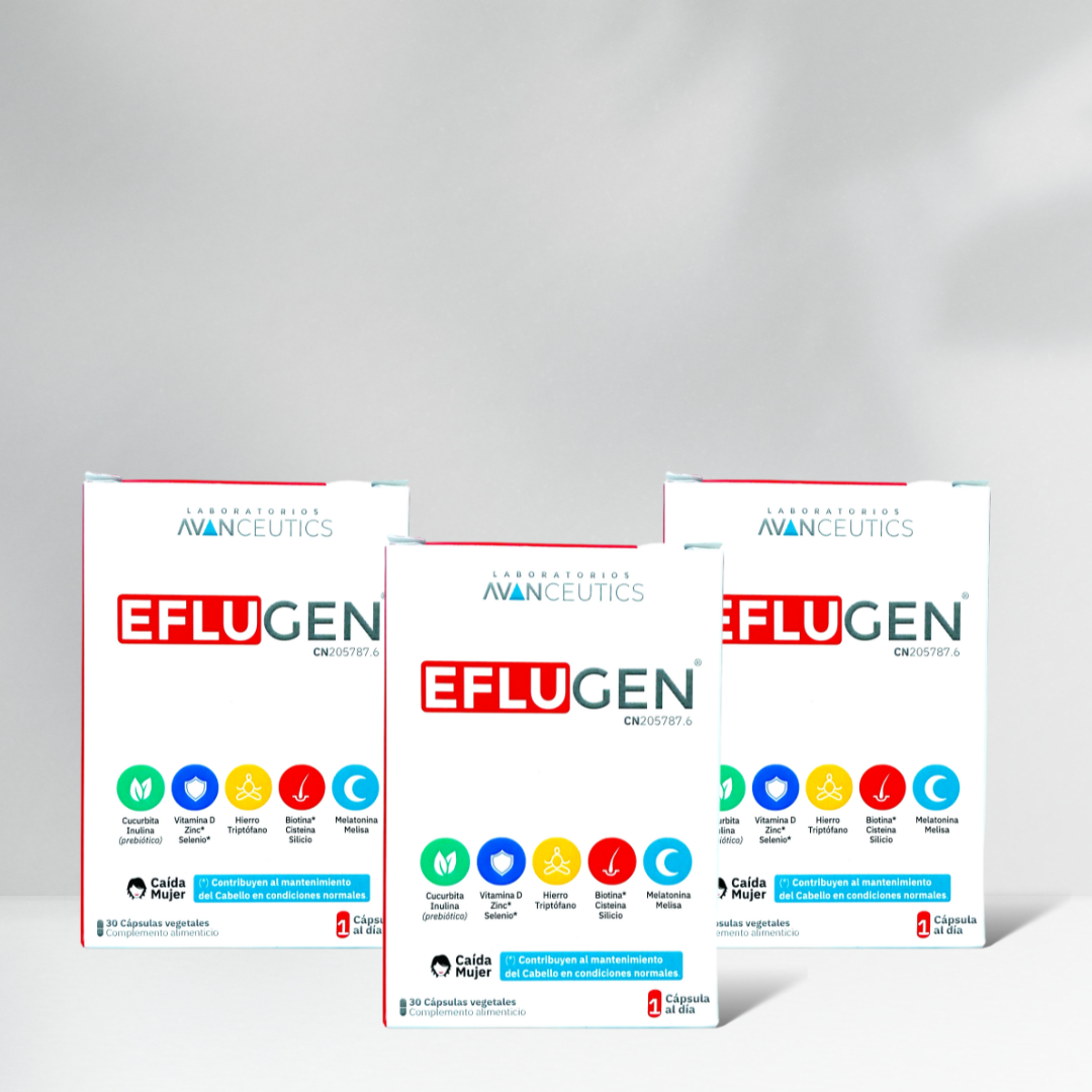 eflugen avanceutics capsulas anticaida capilar hombre y mujer alopecia efluvio telogeno caida capilar despues del covid pastillas para la caida del pelo o cabello tratamiento mejor pastillas para el pelo crecimiento y fortalece pelo y uñas vitaminas y minerales