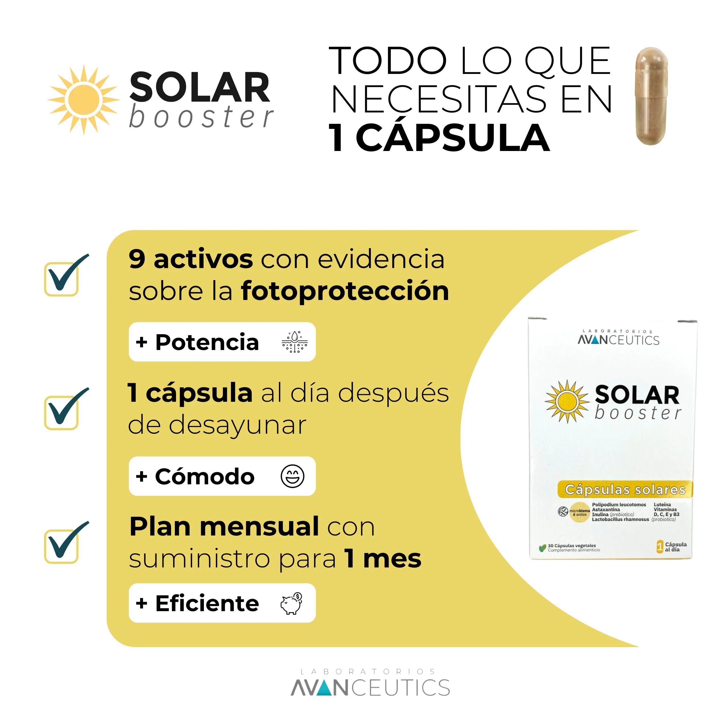 beneficios de las pastillas para proteger del sol Soolar Booster
