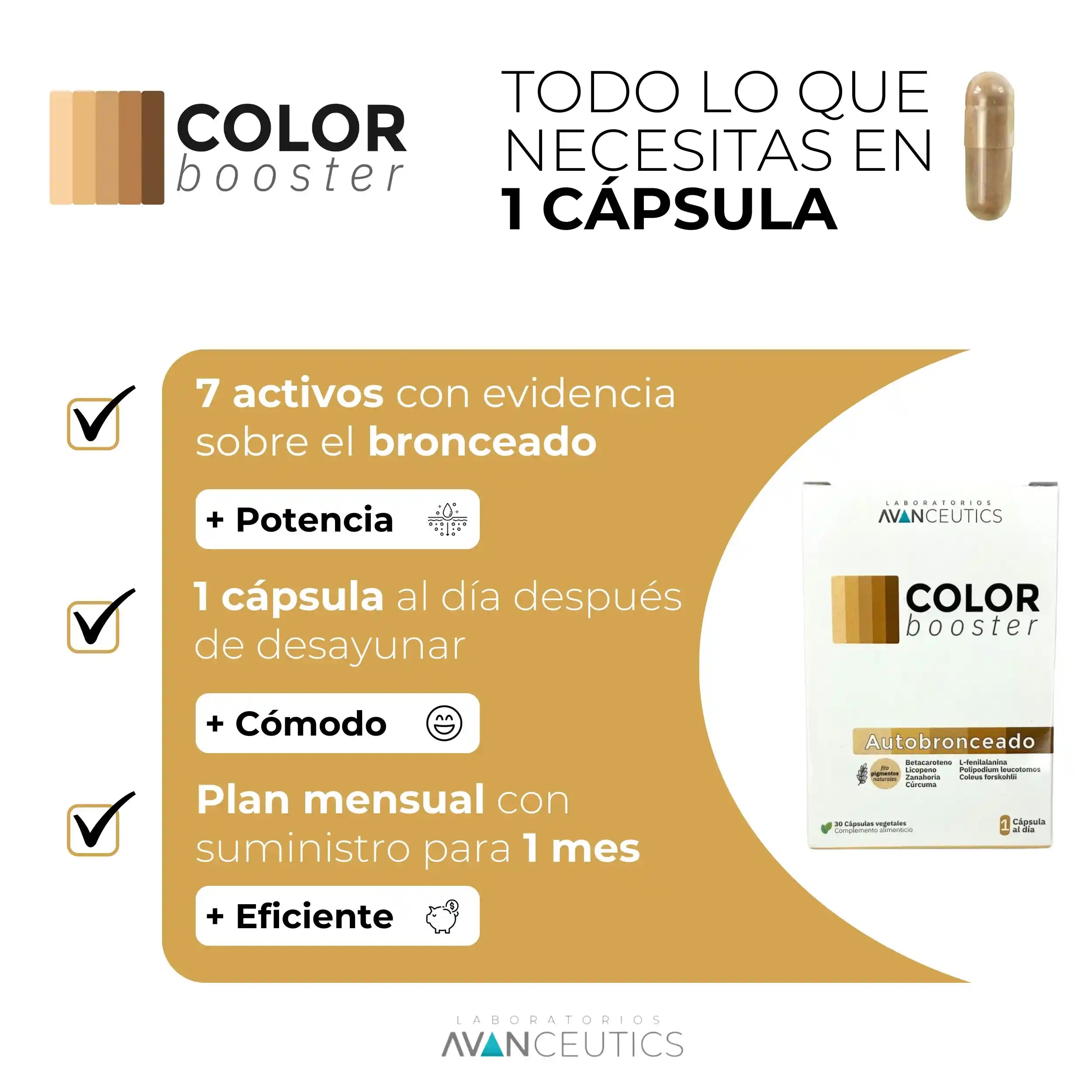capsulas aceleradoras del bronceado Color Booster