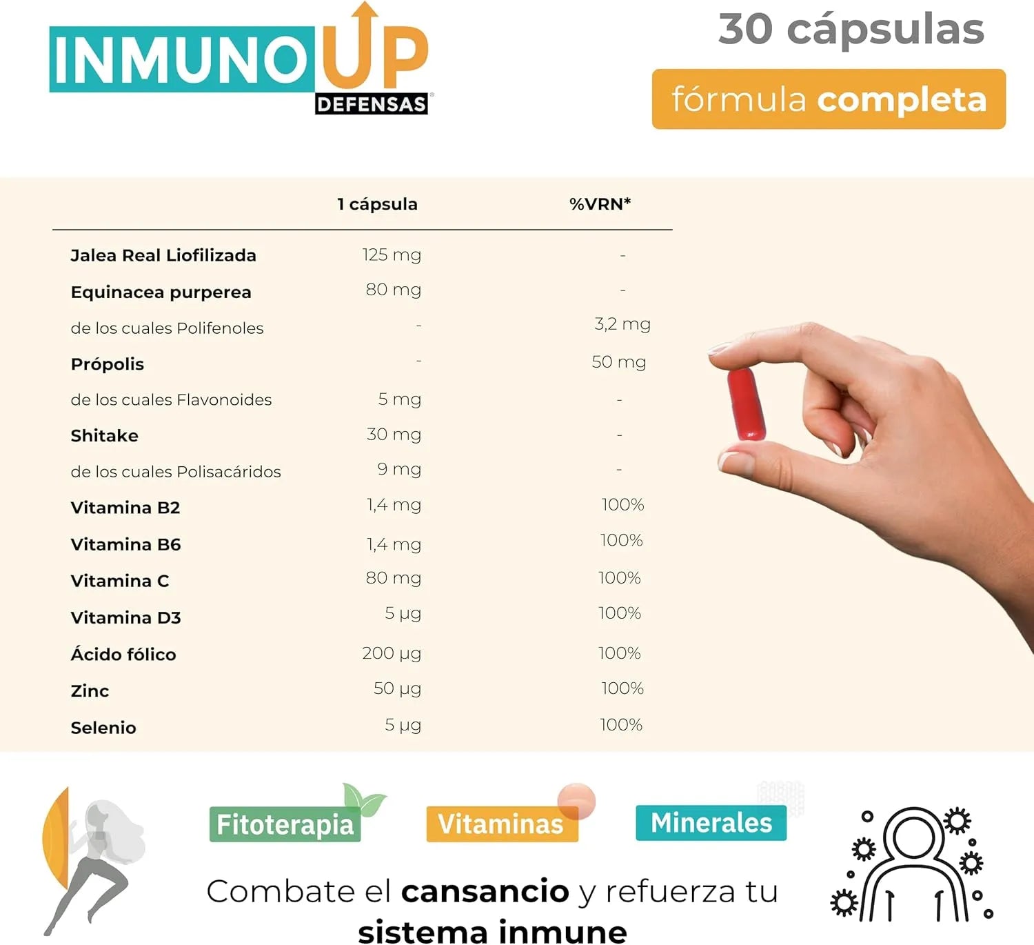 fórmula de multivitaminas para adultos InmunoUp