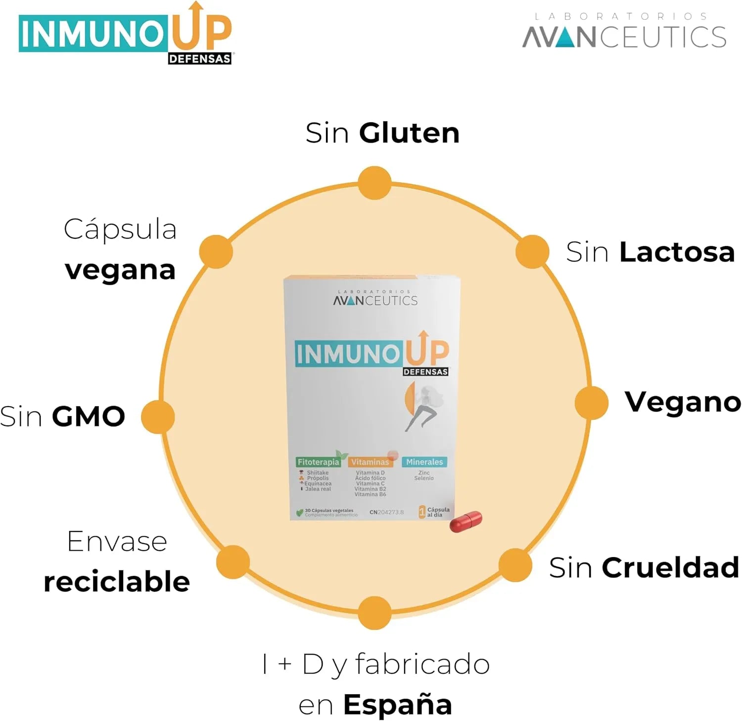 ingredientes de vitaminas para reforzar el sistema inmunológico InmunoUp