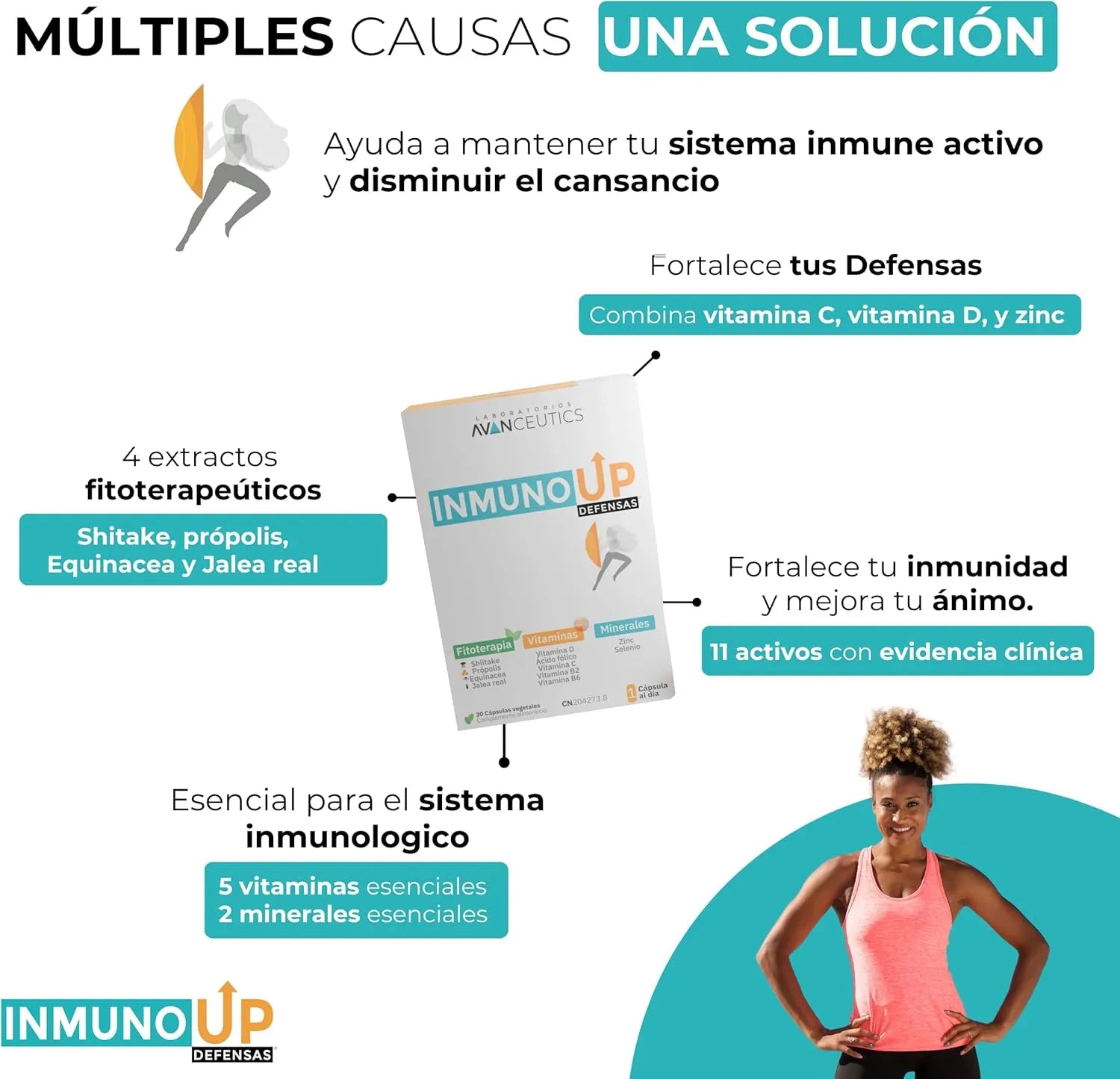 soluciones del multivitaminico para el cansancio InmunoUp